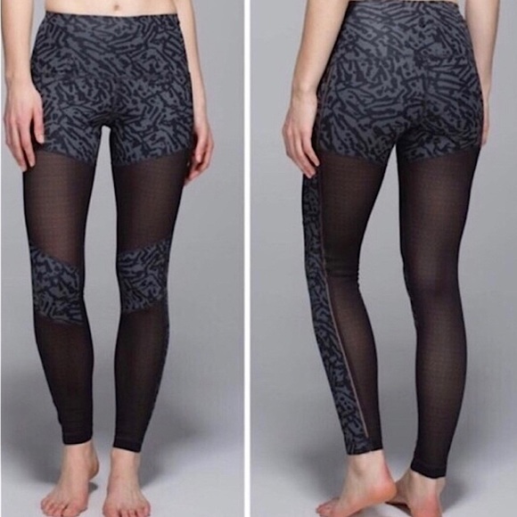 lululemon athletica Pants - LULULEMON athletic mesh leggings size 6